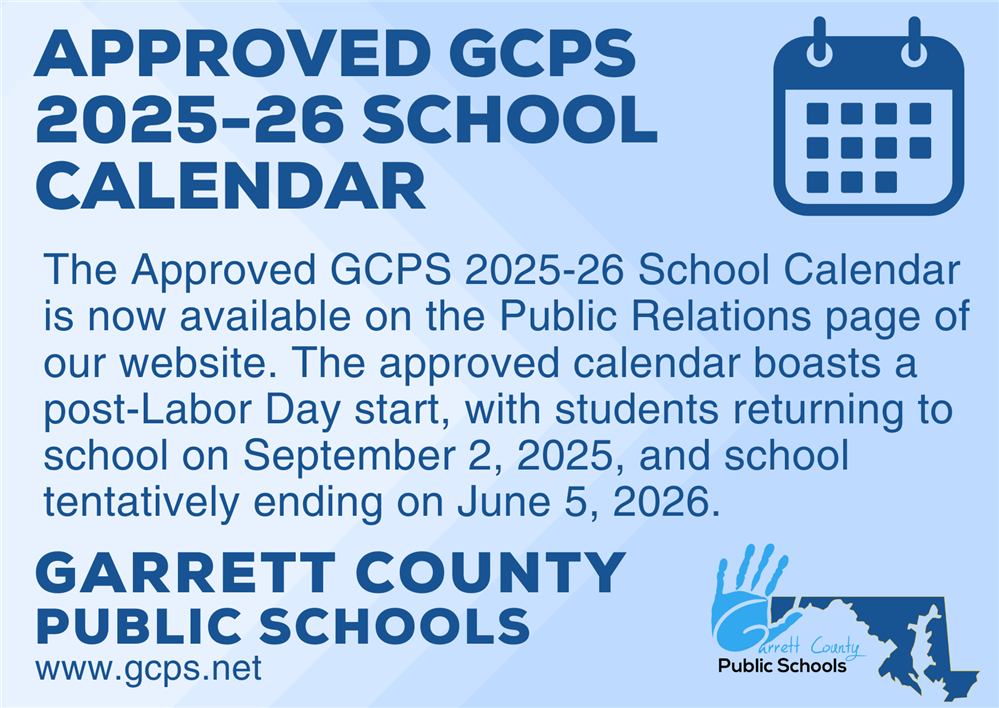  Infographic highlighting the approved 2025-26 school calendar as detailed in the story.